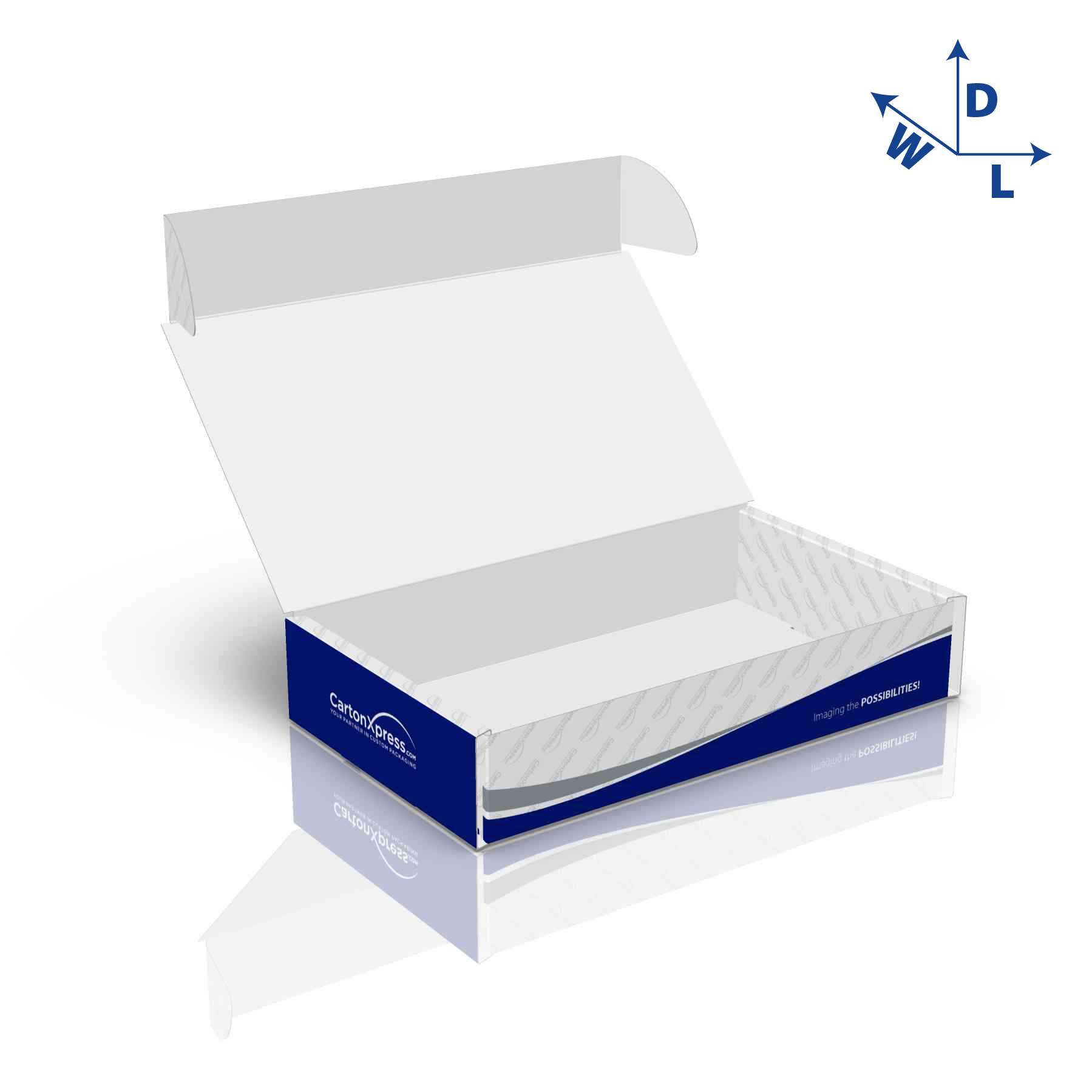 Roll End Lock Front RELF without Flaps (Paperboard)